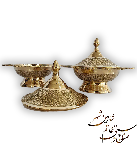 قندان برنجی هندی مدل لبه کد 244